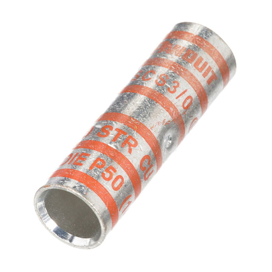 Panduit SCS3/0-X Copper Compression Lug, Standard Barrel, 35Kv, 3/0AWG, Orange, 10Pcs