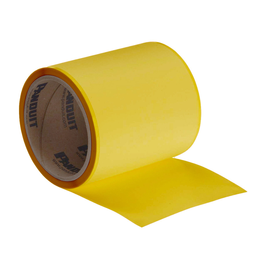 Panduit T400X000VX1Y Continuous Tape, 4" x 100', Vinyl, Yellow, 1Roll