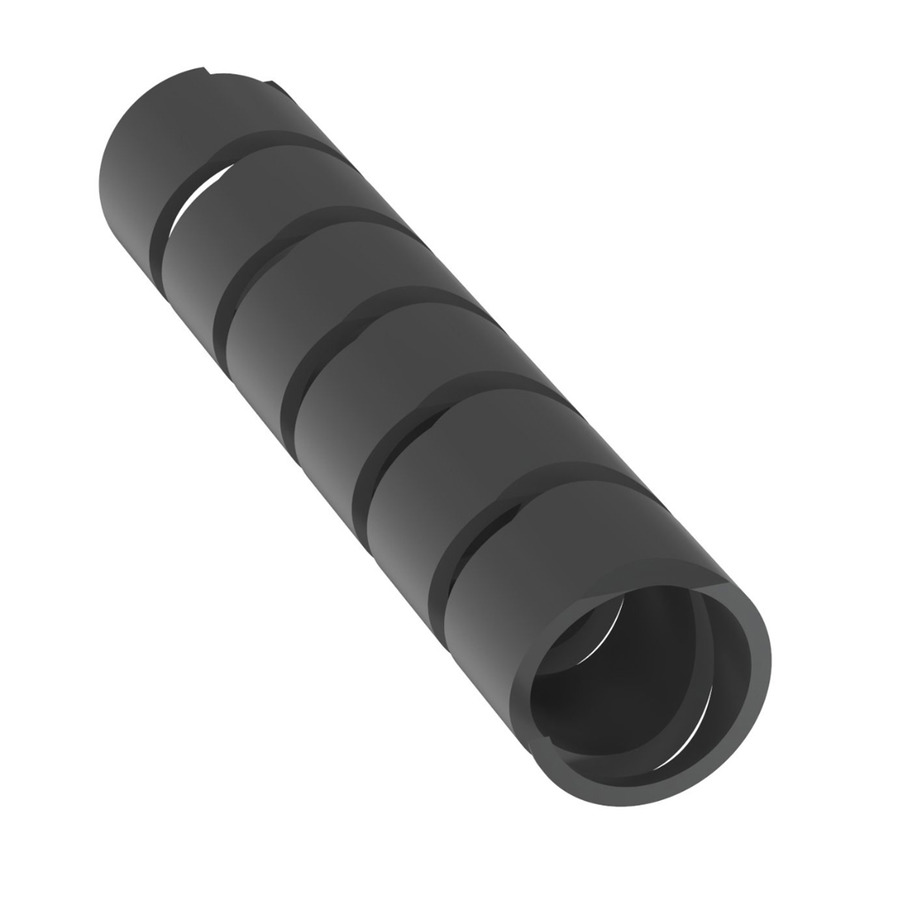 Panduit T50F-TL0 Spiral Wrap, Weather Resistant, Polyethylene, Black, .5" Dia, 250'/1Roll