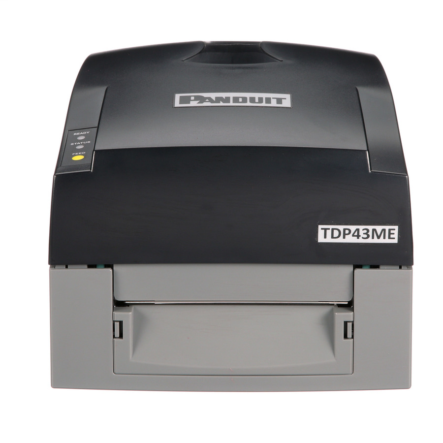 Panduit TDP43ME-KIT Desktop Label Printer w/Software, Ribbon, USB, Roll Stand & Labels, 300 dpi