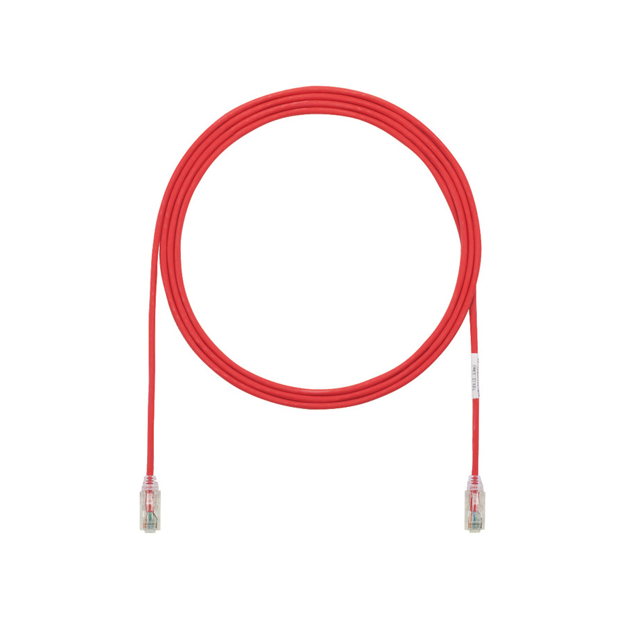 Panduit UTP28SP3RD Patch Cord, Cat 6, 28AWG, Copper, UTP, 3'L, CM/LSZH, Red JensenTools