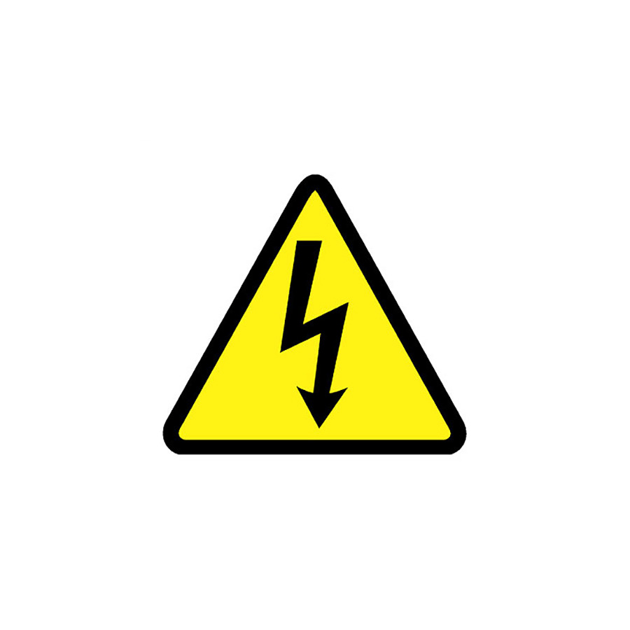 Panduit WL32Y Strong ISO Electrical Shock Label, 1.5"W, Adhesive Vinyl, Yellow, 1Pkg/50