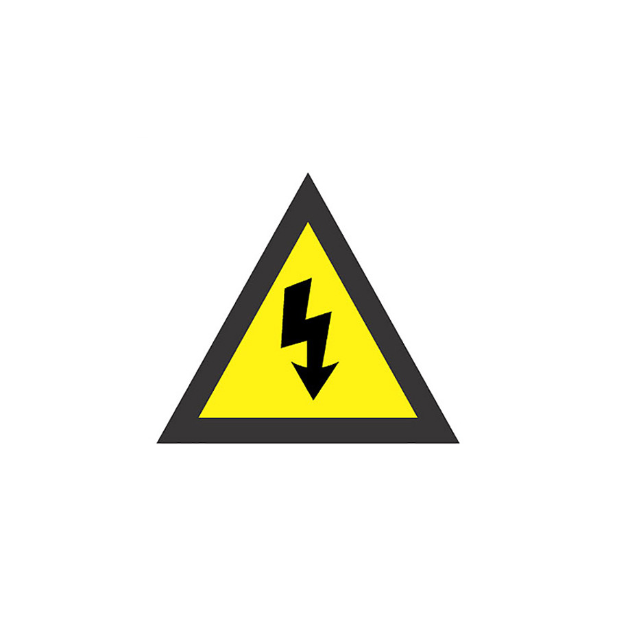 Panduit WL33Y Strong ISO Electrical Shock Label, 4.5"W, Adhesive Vinyl, Yellow, 1Pkg/50