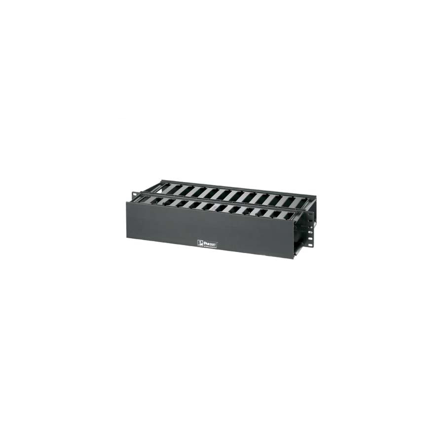 Panduit WMP1E PatchLink Horizontal Cable Manager, 2 RU, PVC/ABS, Black