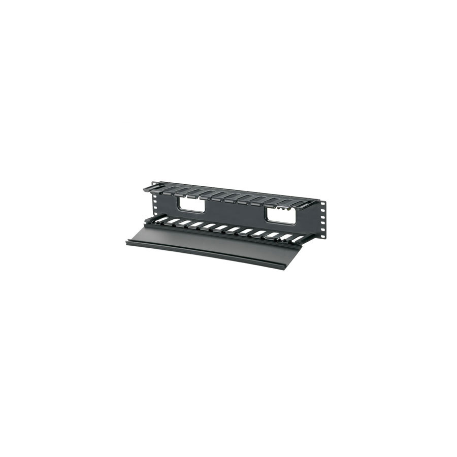 Panduit WMPF1E PatchLink Horizontal Cable Manager, 2 RU, PVC/ABS, Black