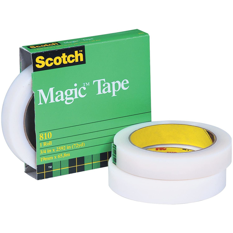 3M 7000029141 Scotch Magic Tape, Clear, 1/2" x 36 yds.