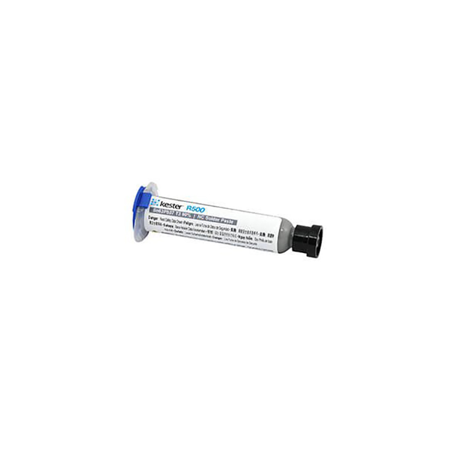 Kester 70-1709-0820 Solder Paste, Water Soluble, Lead Free, Sn96.5Ag3.0Cu0.5 T3 85.5% 35g, Syringe, Halogen, R500 Series