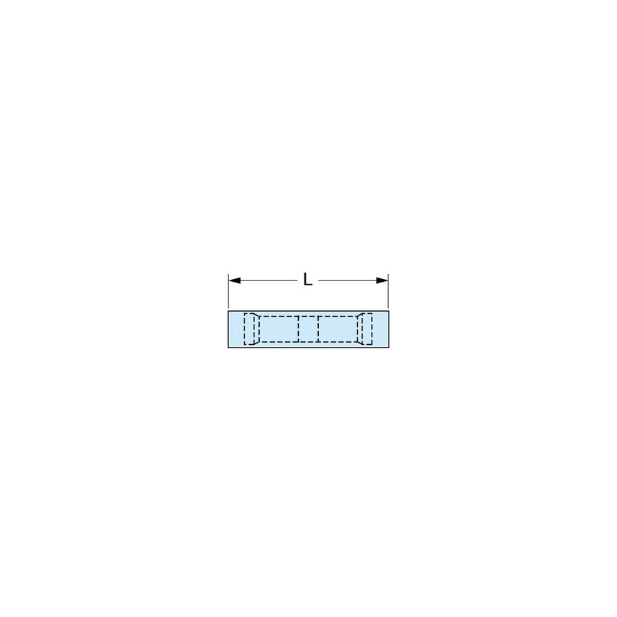 3M 7100163643 Nylon Insulated Butt Connector, Butted-Seam Barrel, Tin-Plated Finish