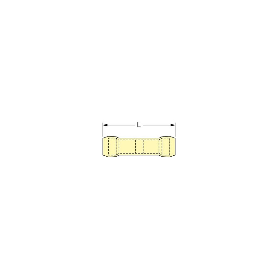 3M 7100163732 Nylon-Insulated Butt Connectors, 63-NB, Electrolytic Copper Construction