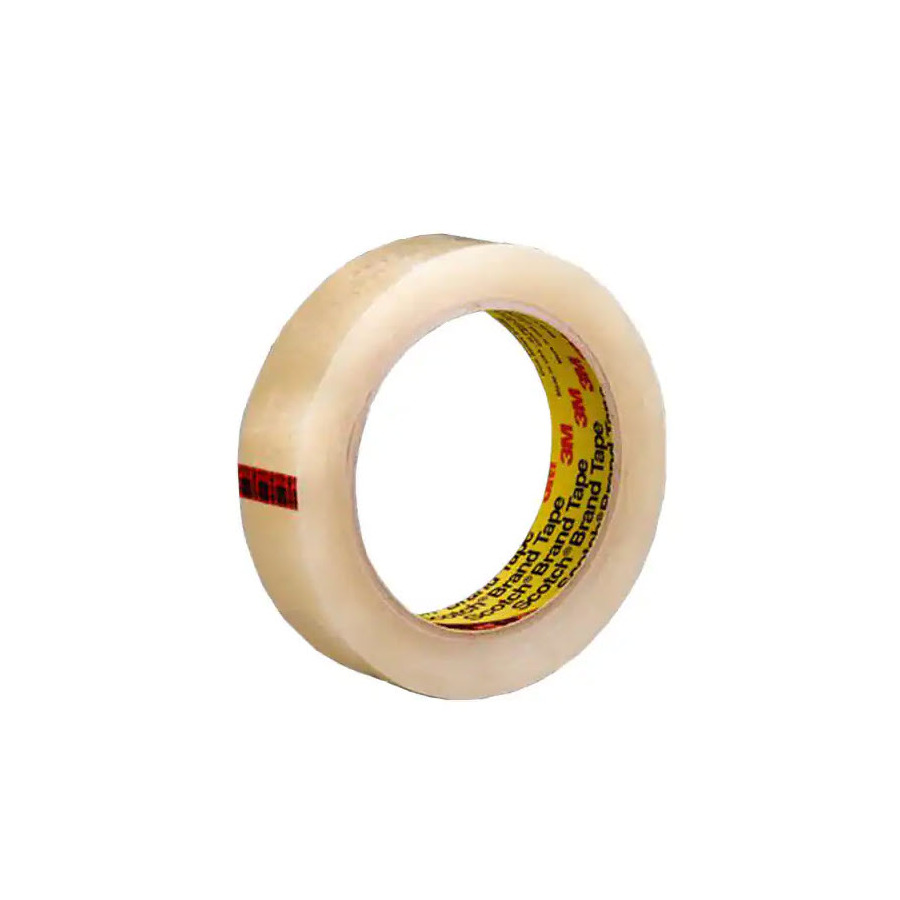 3M 7000001179 Scotch Light Duty Packaging Tape, 600, UPVC Backing, Transparent, 1/2 in. x 72 yds.