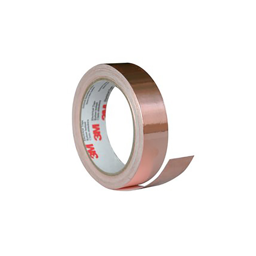 3M 7000132168 Copper Foil EMI Shielding Tape, 1/4" x 18 Yds