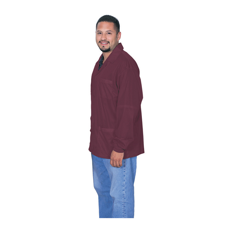 Desco 73901 Smock, Statshield, Jacket, Cuffs, Burgundy, Small