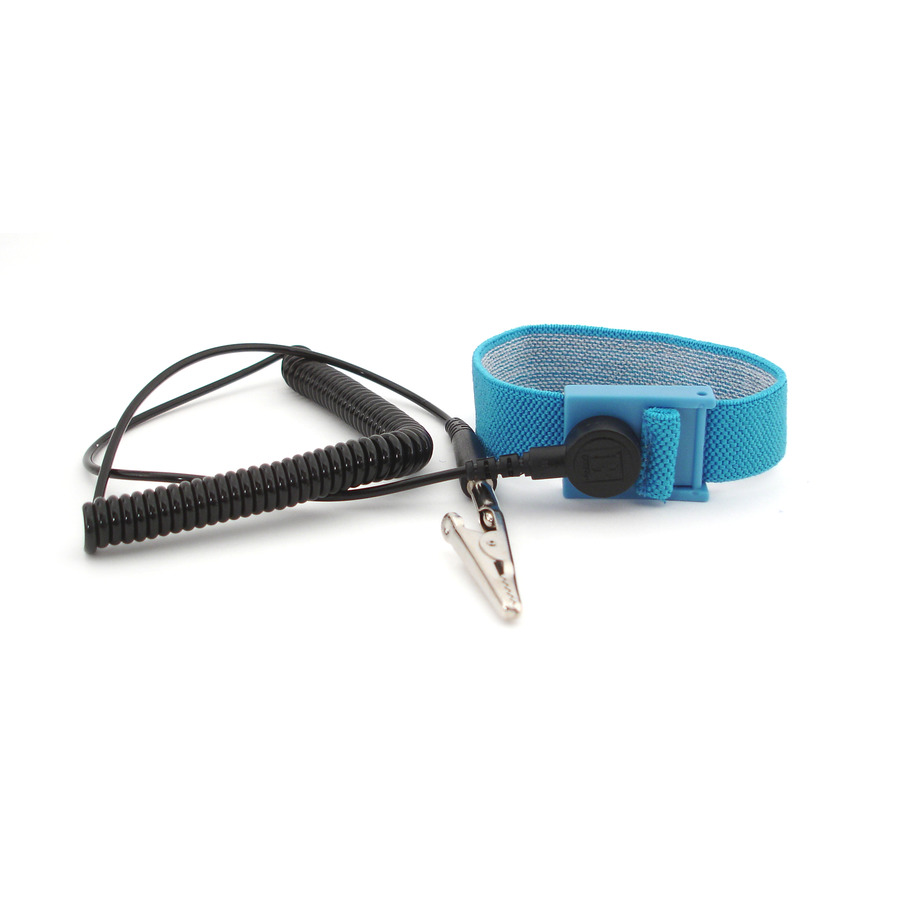 Botron B9010 Lightweight Adjustable Wrist Strap Set, Blue, 10'