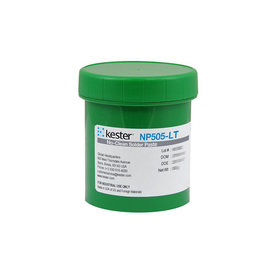 Kester 70-4003-2111 Solder Paste, No-Clean, Lead-Free, Sn42Bi57Ag1, 600g Cartridge, NP505-LT Series