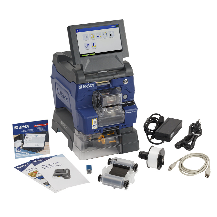 Brady A6200-NA-KIT Wrap Printer Applicator with Wi-Fi and Rewinder Kit, Wraptor Series