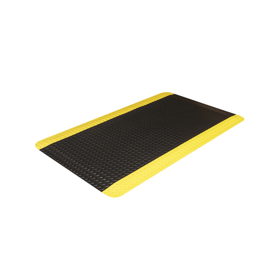 Crown Matting CDR0024YB-75 Industrial Deck Plate, Black/Yellow, 9/16 ...