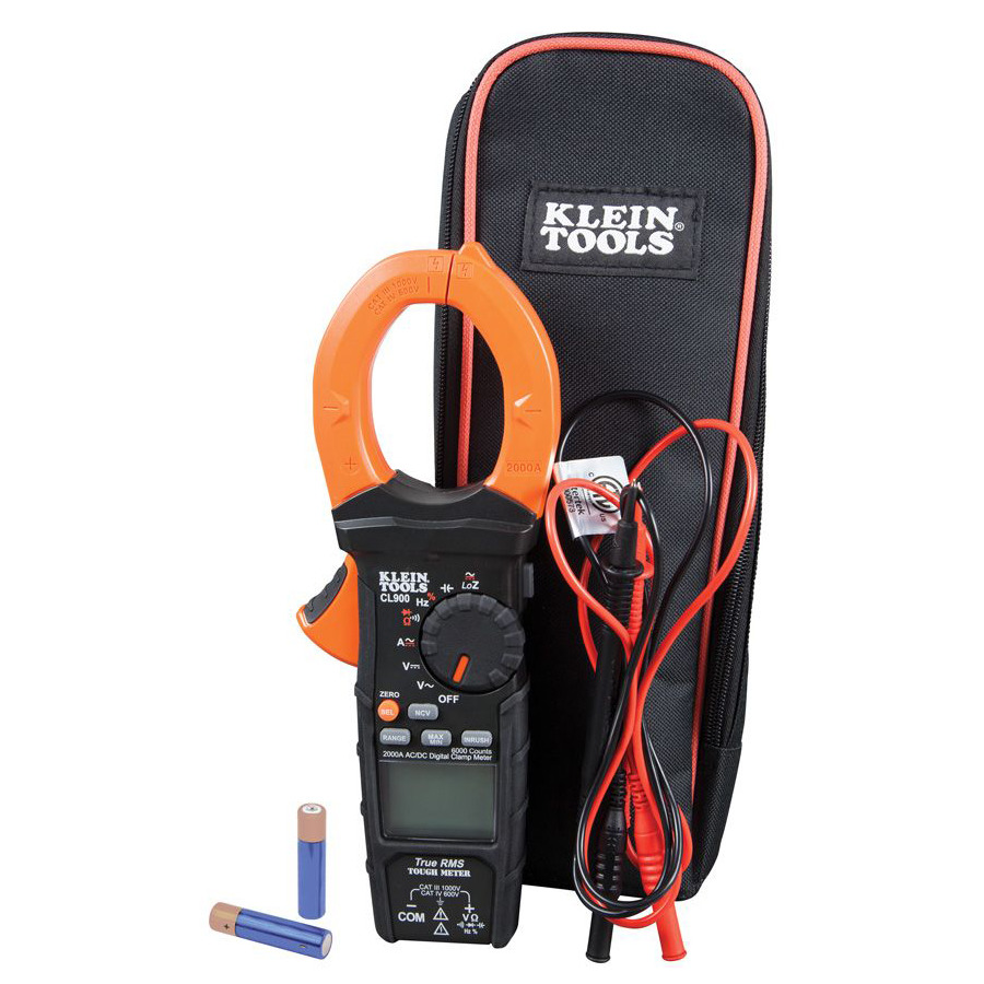 Klein Tools CL900 Digital Clamp Meter, AC Auto-Range TRMS, Low Impedance (LoZ), 2000 Amp