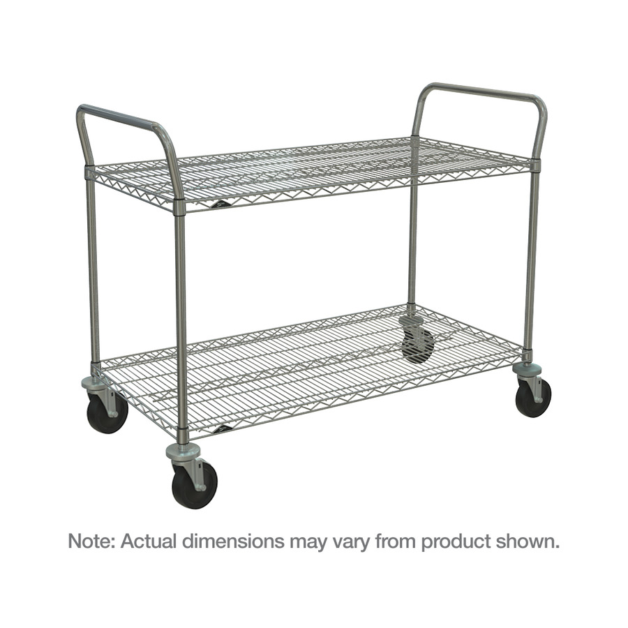 Metro 2SPN33ABR SP Series Utility Cart with 2 Brite Wire Shelves, 18"x36"x39", SP Series