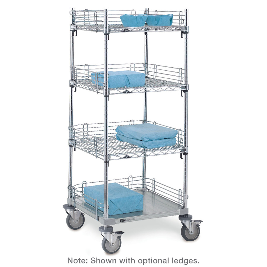 Metro CASE-OH24 Stainless Steel Open Case Cart, 24"x24"x60"