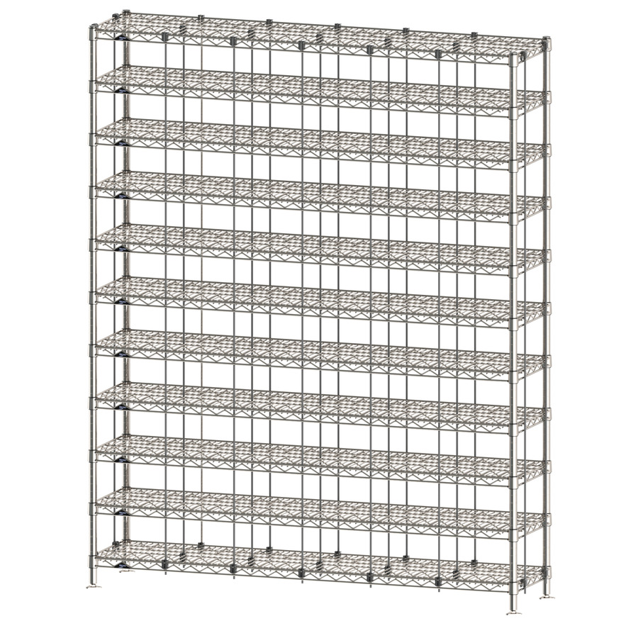 Metro CRLS16NSBS Gowning Room Bootie and Shoe Rack, 14" Wx60" Lx74"H