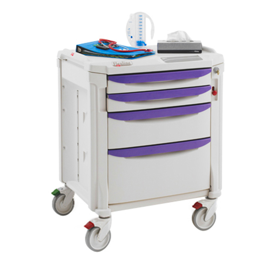 Metro FLBED Flexline Bedside Cart, Narrow, Taupe/Purple