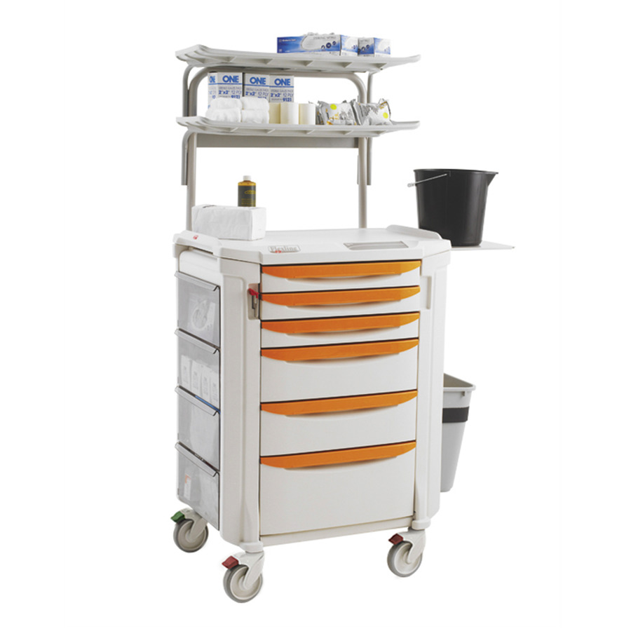 Metro FLCAST Flexline Cast Cart, Taupe/Orange