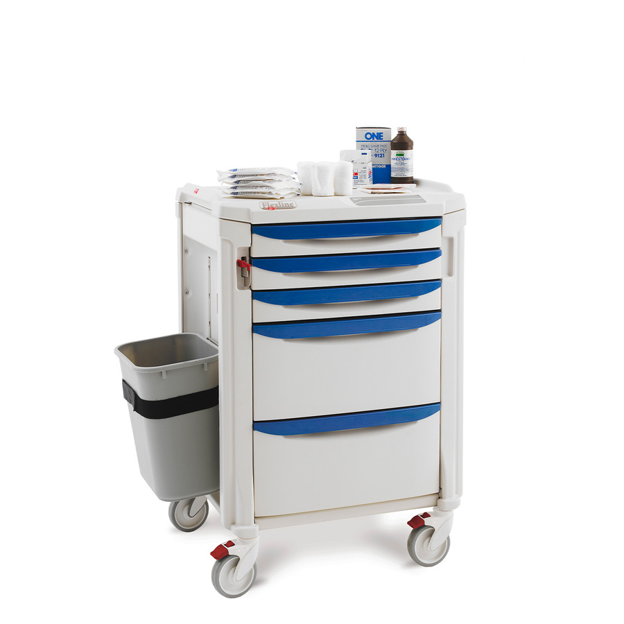 Metro FLDRS Flexline Dressing Cart, Taupe/blue