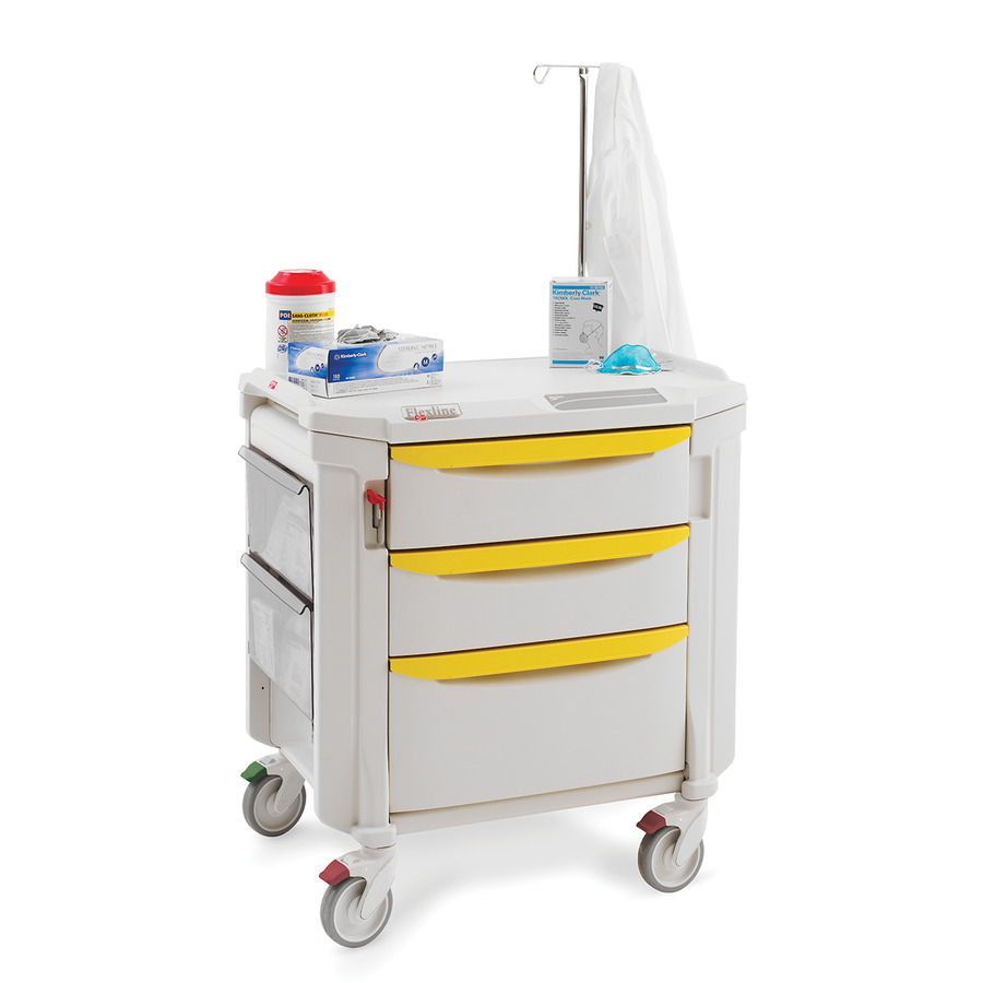 Metro FLISO1 Flexline Isolation Cart, Taupe/Yellow