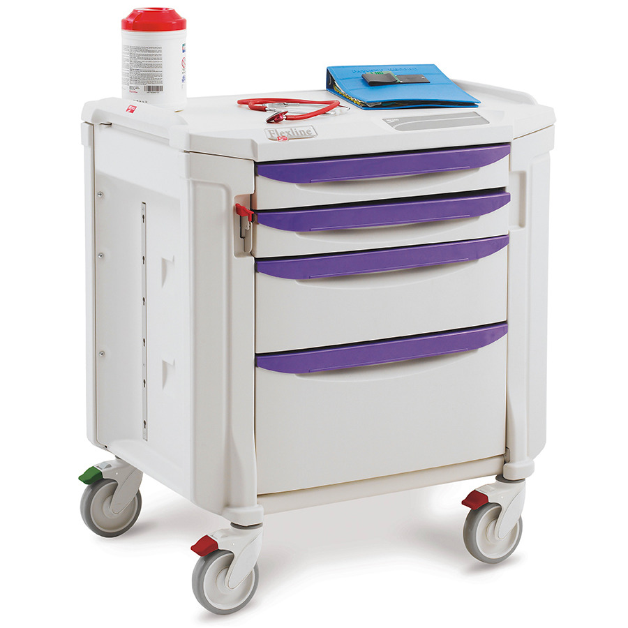 Metro FLNURSE Flexline Nurse Server Cart, Taupe/Purple