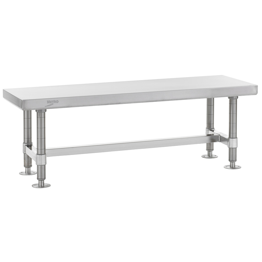 Metro GB1272S Stainless Steel Gowning Bench, 12"x72"x18"