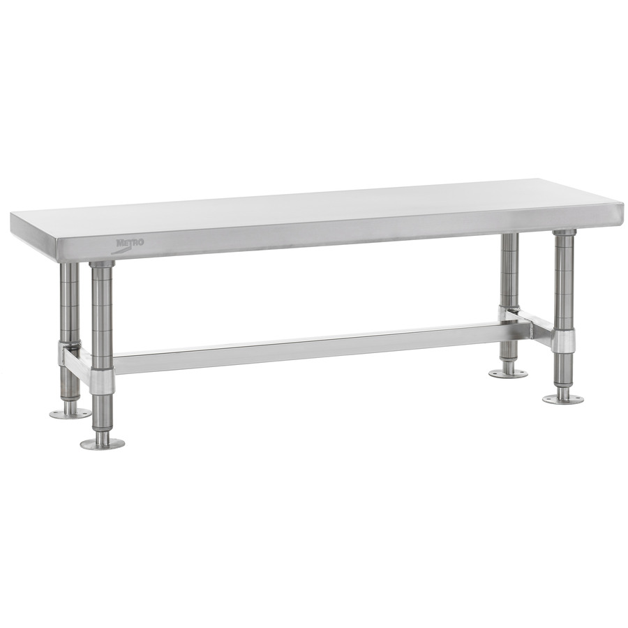 Metro GB1672S Stainless Steel Gowning Bench, 16"x72"x18"