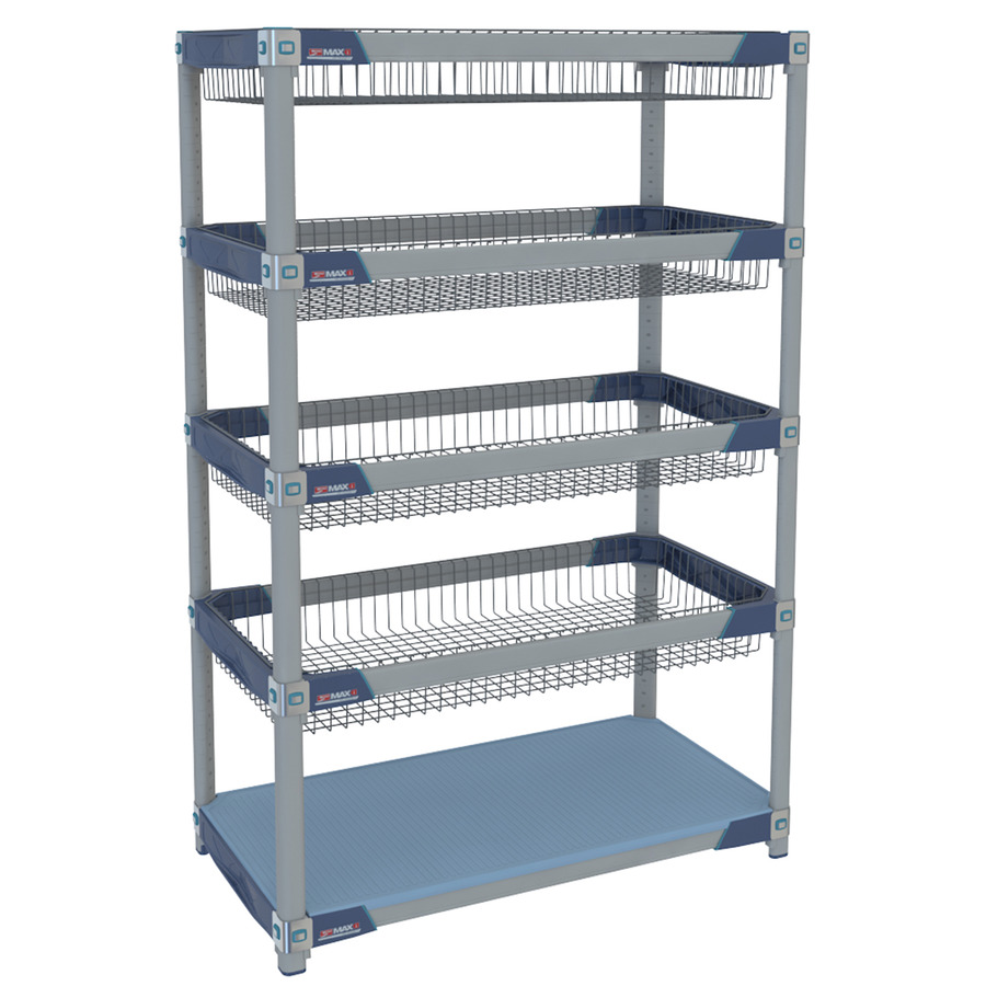 Metro GWBX3-2 MetroMax i Glassware Basket Carts, 18"x36", 60"