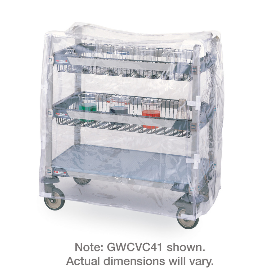 Metro GWCVC62 Clear Glassware Cart Cover for Tall Units