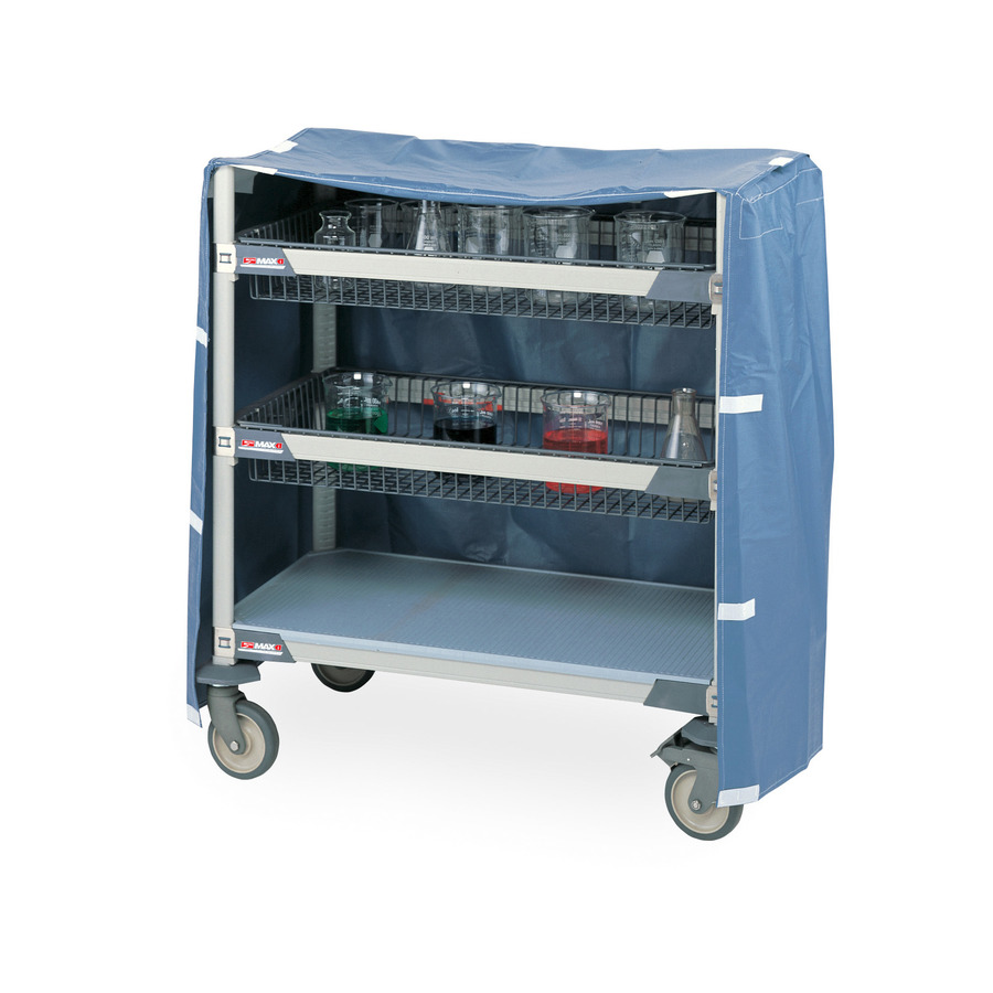 Metro GWSVC41 Blue Glassware Cart Cover for Short Units