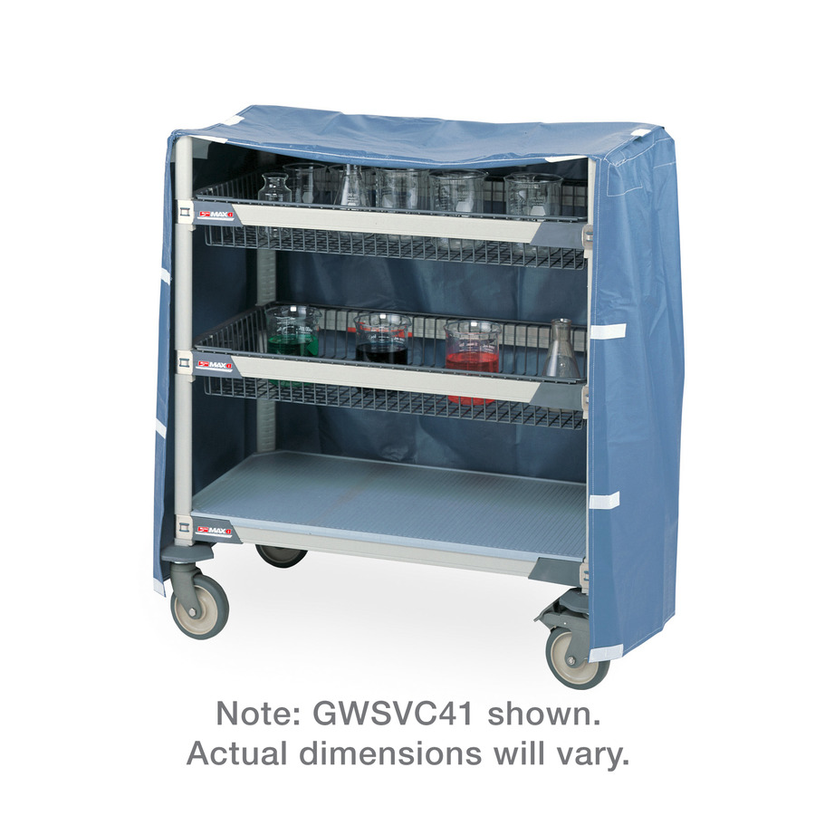 Metro GWSVC62 Blue Glassware Cart Cover for Tall Units