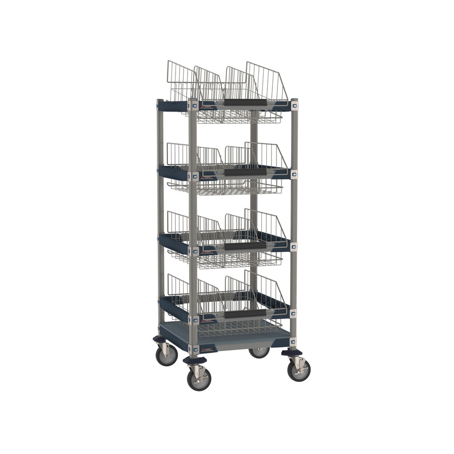 Metro MXIV1 IV Transport/Storage Sloped Basket Cart, 24"x24"