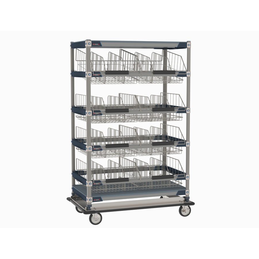 Metro MXIV5 i IV Transport/Storage Sloped Basket Cart with Top Shelf, 24"x42"