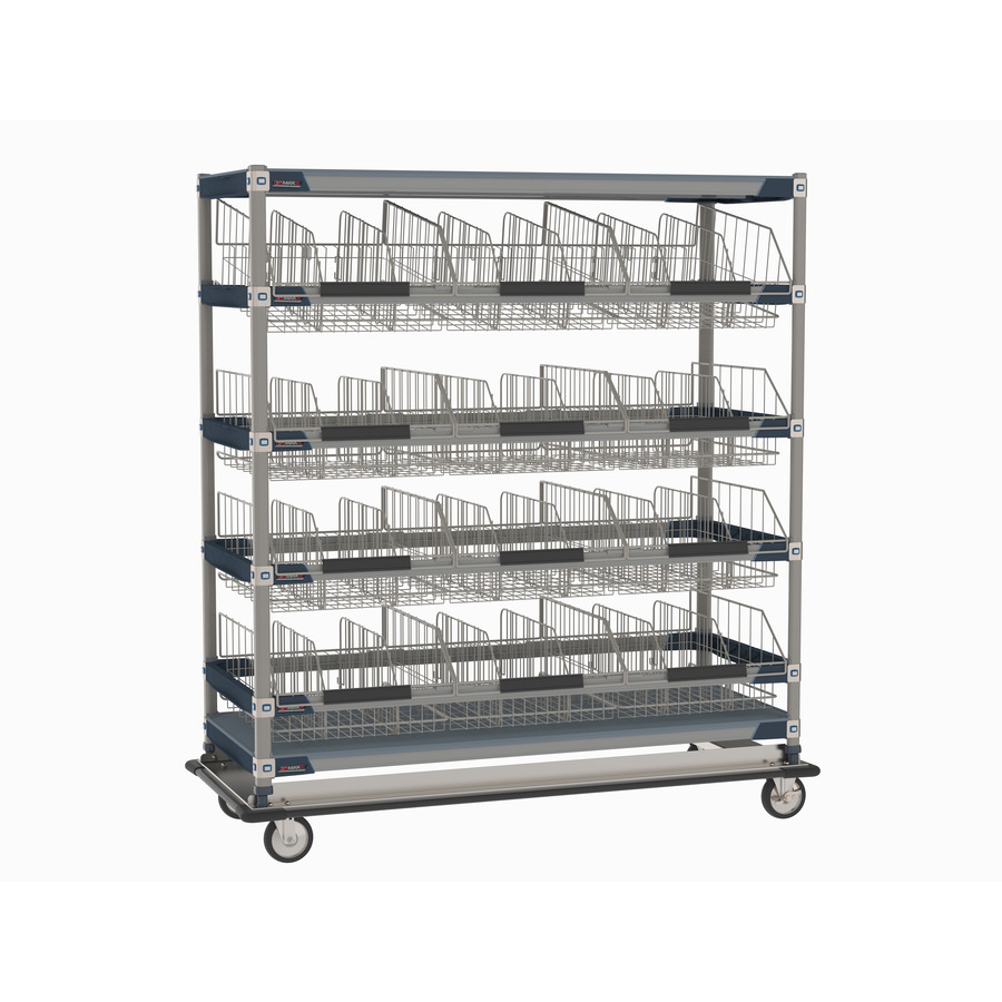 Metro MXIV7 i IV Transport/Storage Sloped Basket Cart with Top Shelf, 24"x60"