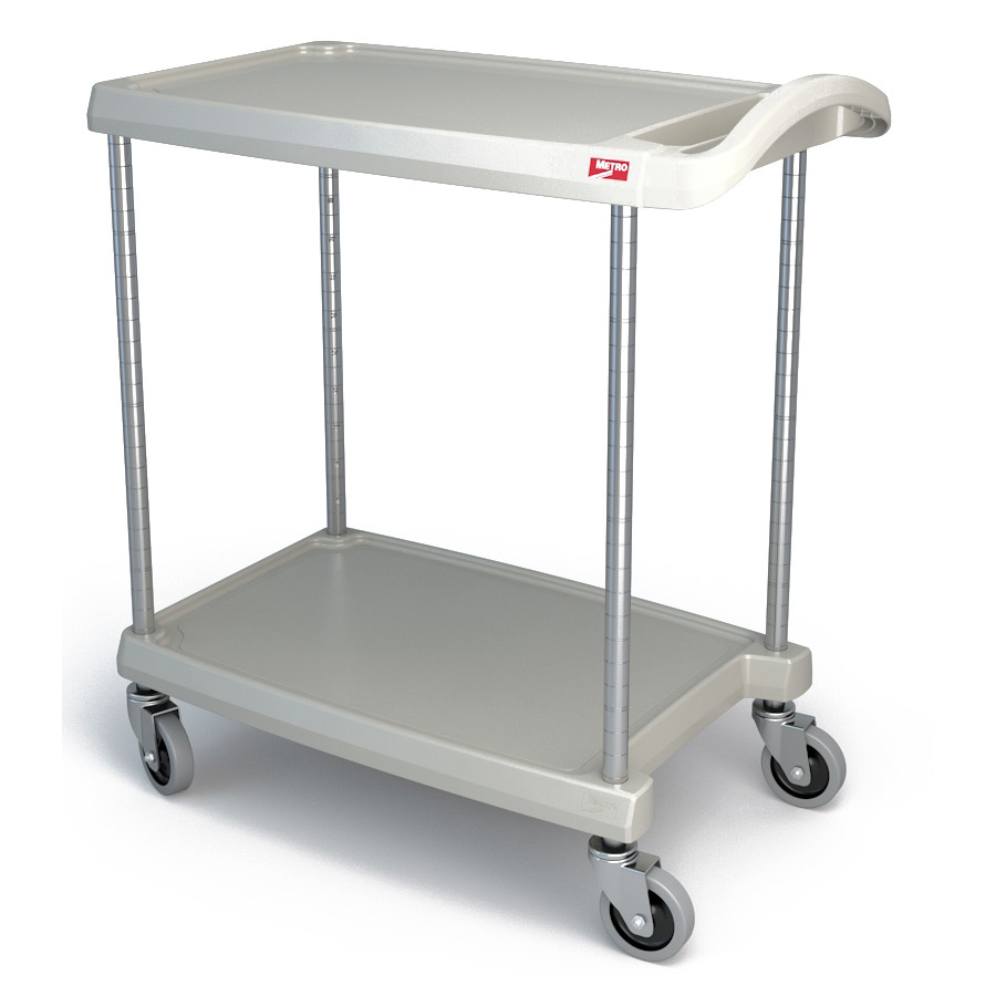 Metro MY2030-24G myCart Polymer Utility Cart, 2-Shelf, Gray, 20 x 30"