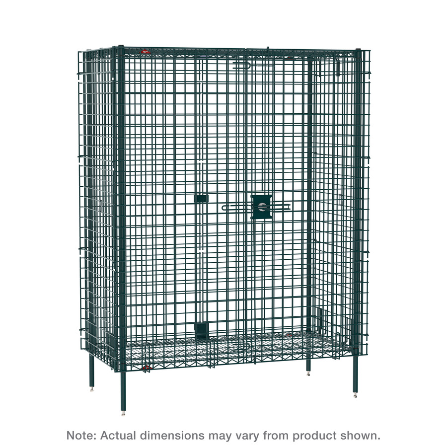 Metro SEC53K3 Super Erecta Stationary Security Shelving Unit, Green Epoxy, 27.25"x38.5"x66.8125"