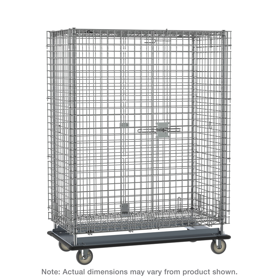 Metro SEC53LC Super Erecta Heavy-Duty Mobile Security Shelving, Chrome, 28.0625"x38.5"x68.4375"