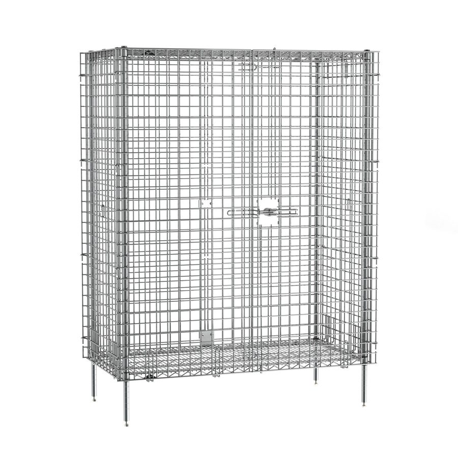 Metro SEC55C Super Erecta Stationary Security Shelving Unit, Chrome, 27.25"x50.5"x66.8125"