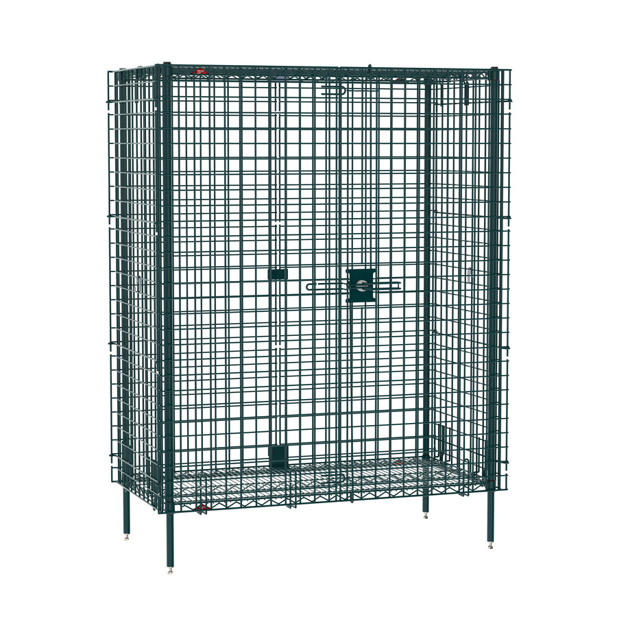 Metro SEC55K3 Super Erecta Stationary Security Shelving Unit, Green Epoxy, 27.25"x50.5"x66.8125"