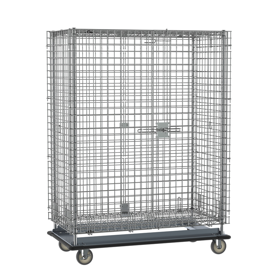 Metro SEC55LC Super Erecta Heavy-Duty Mobile Security Shelving, Chrome, 28.0625"x50.5"x68.4375"