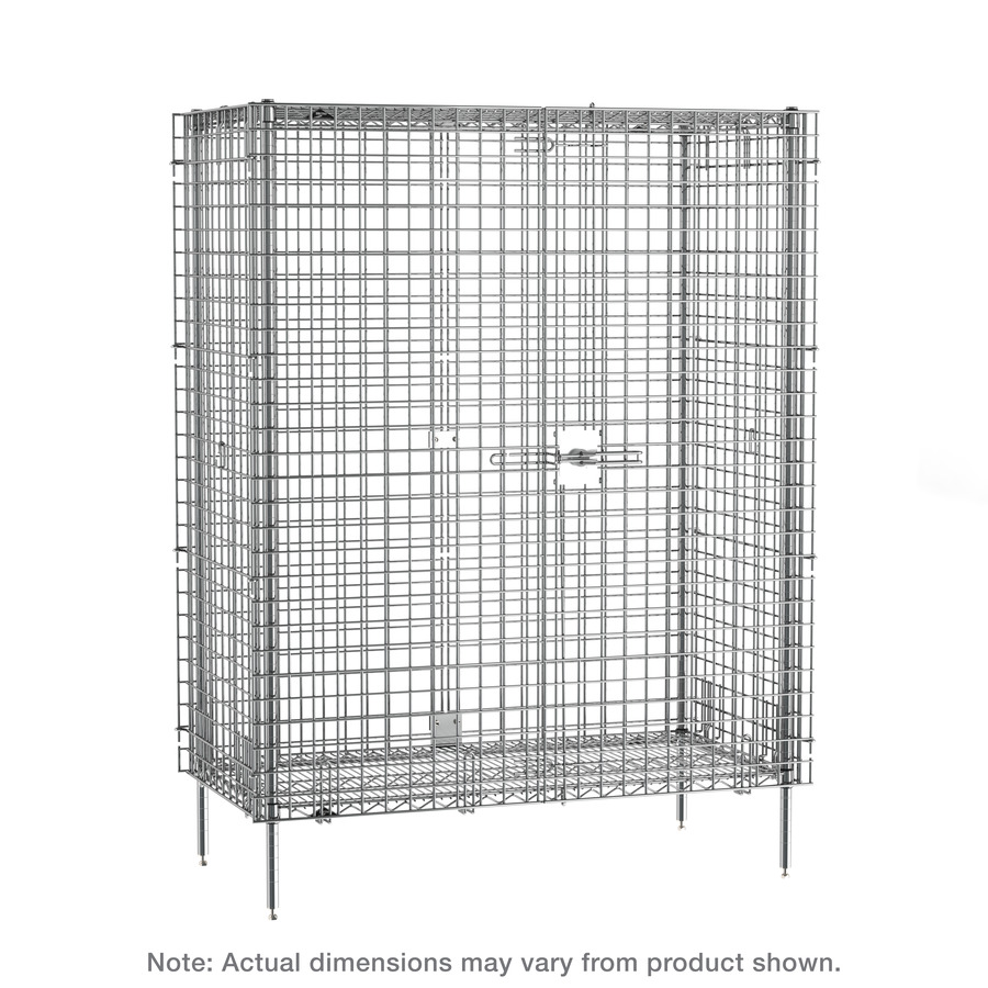 Metro SEC63C Super Erecta Stationary Security Shelving Unit, Chrome, 33.5"x38.5"x66.8125"