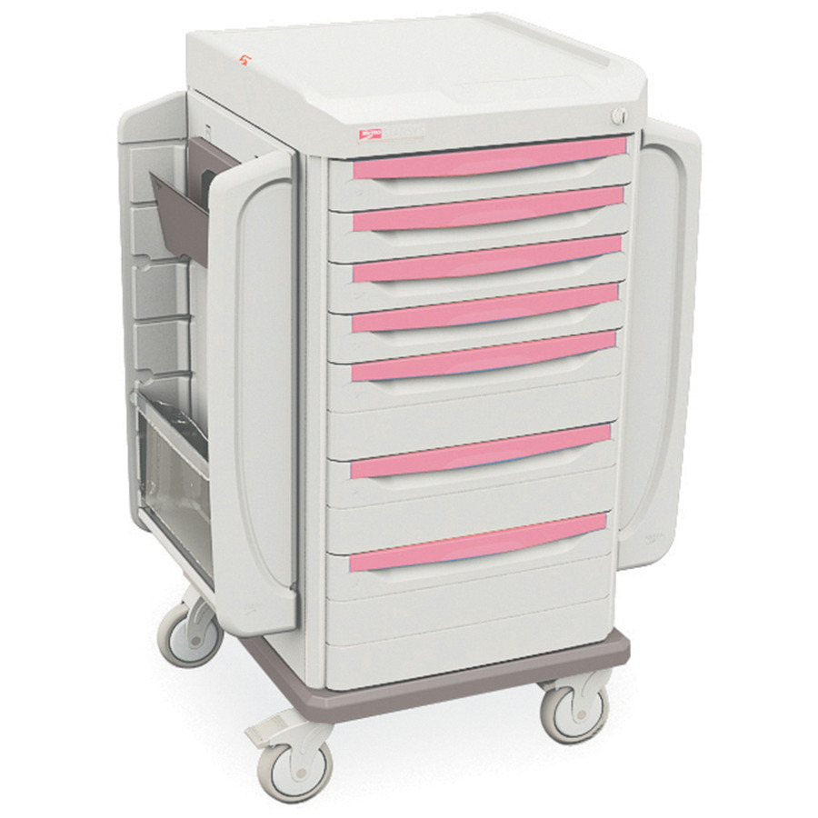 Metro SXRSBED Starsys Bedside Cart 34.125"x24.875"x44.75", Taupe/Pink