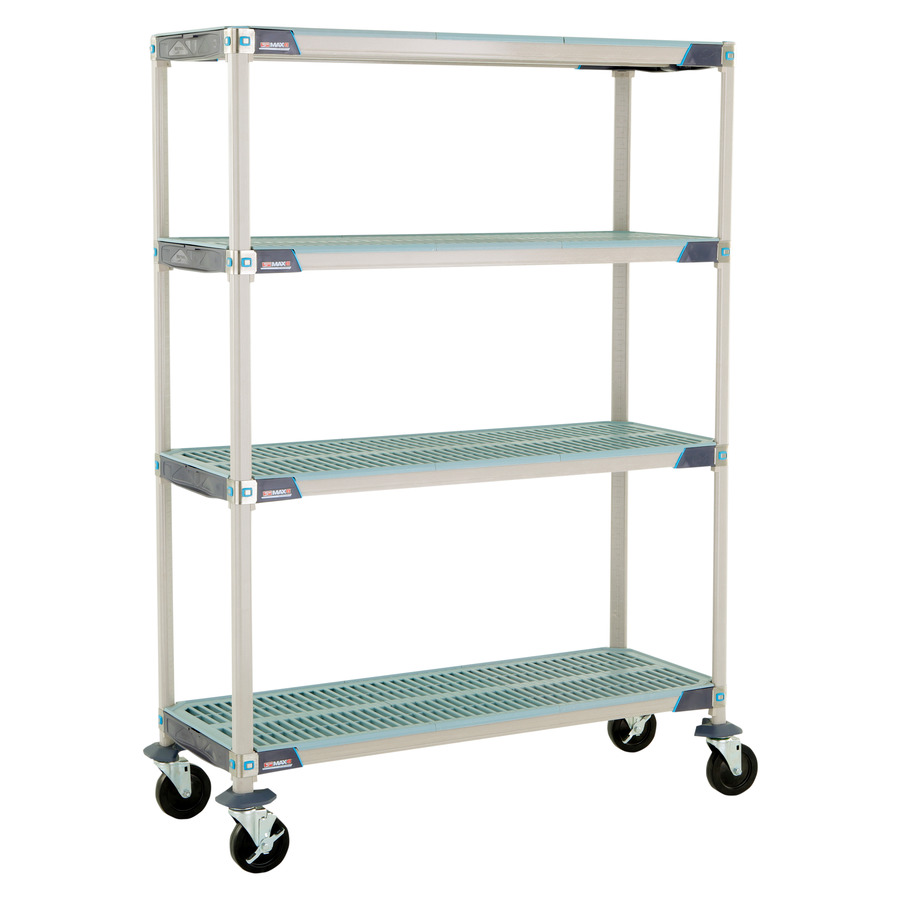 Metro X356BGX3 MetroMax i Stem Caster Cart, OG, Rubber Casters, 18"x48"x67.3125"