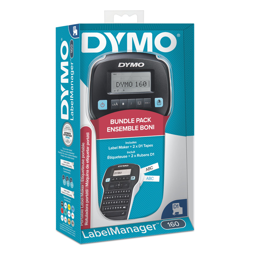 DYMO 1958745 LabelManager 160 Portable Label Maker Bundle