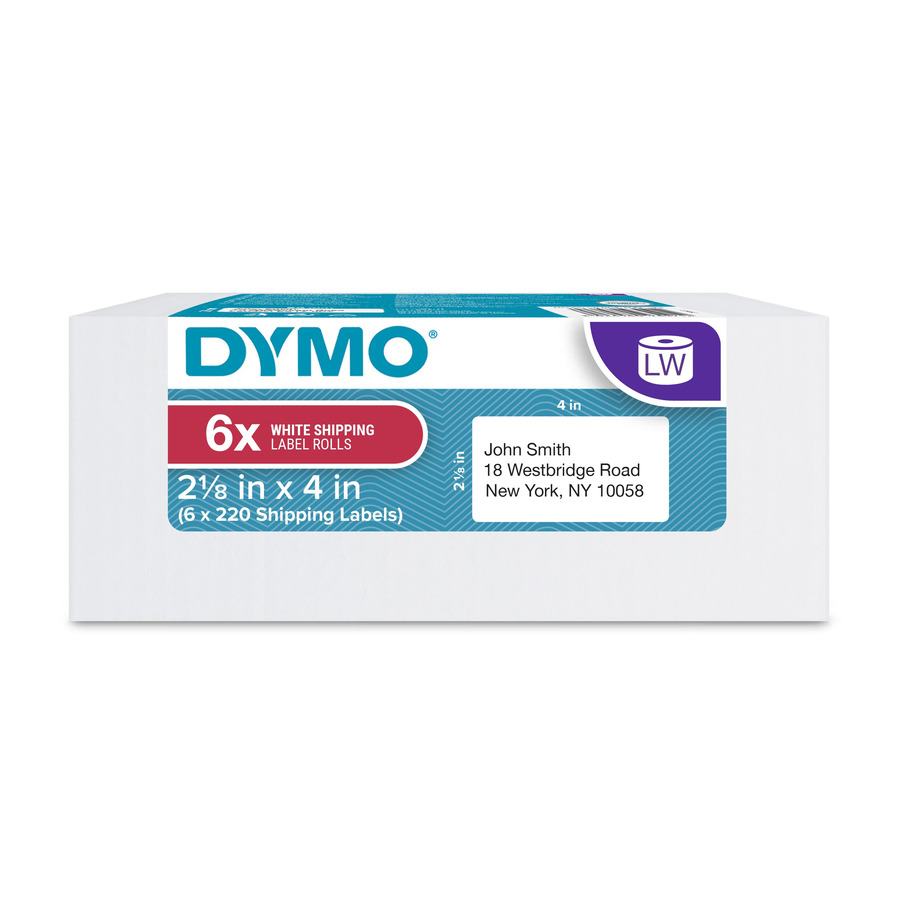 DYMO 2050811 LabelWriter Shipping Labels, 2 1/8 " x 4", White, 220/Ct, 6/Pk