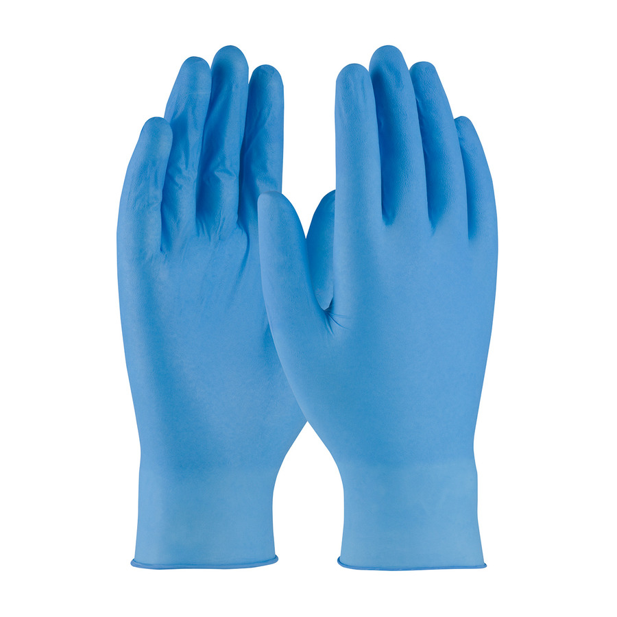 PIP 29101/M Nitrile Gloves, Powder-Free, Textured Grip, 4 mil, Blue, Medium